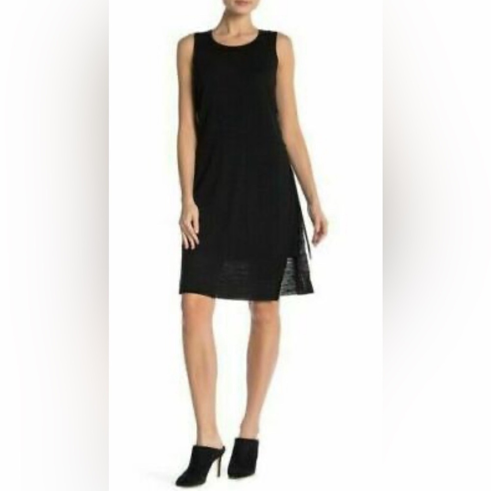 Theory DB double layer dress in black lace detail